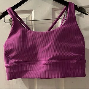 lululemon athletica Vibrant Pink Ribbed Sports Bra